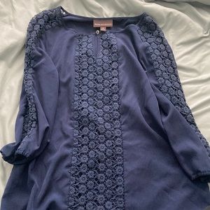Navy blue long sleeve top